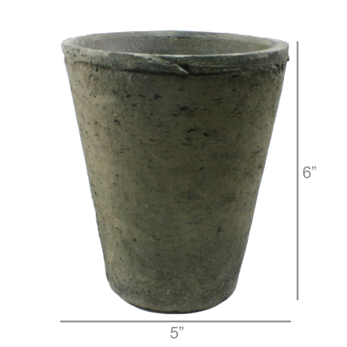 Aged Terracotta Rose Pot – Moss Gray - view 4