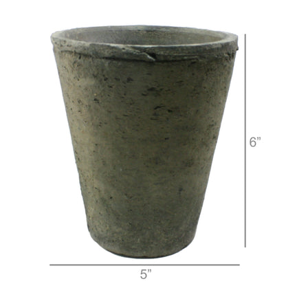 Aged Terracotta Rose Pot – Moss Gray - view 4