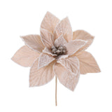 Frosted Poinsettia Stem – Set of 4