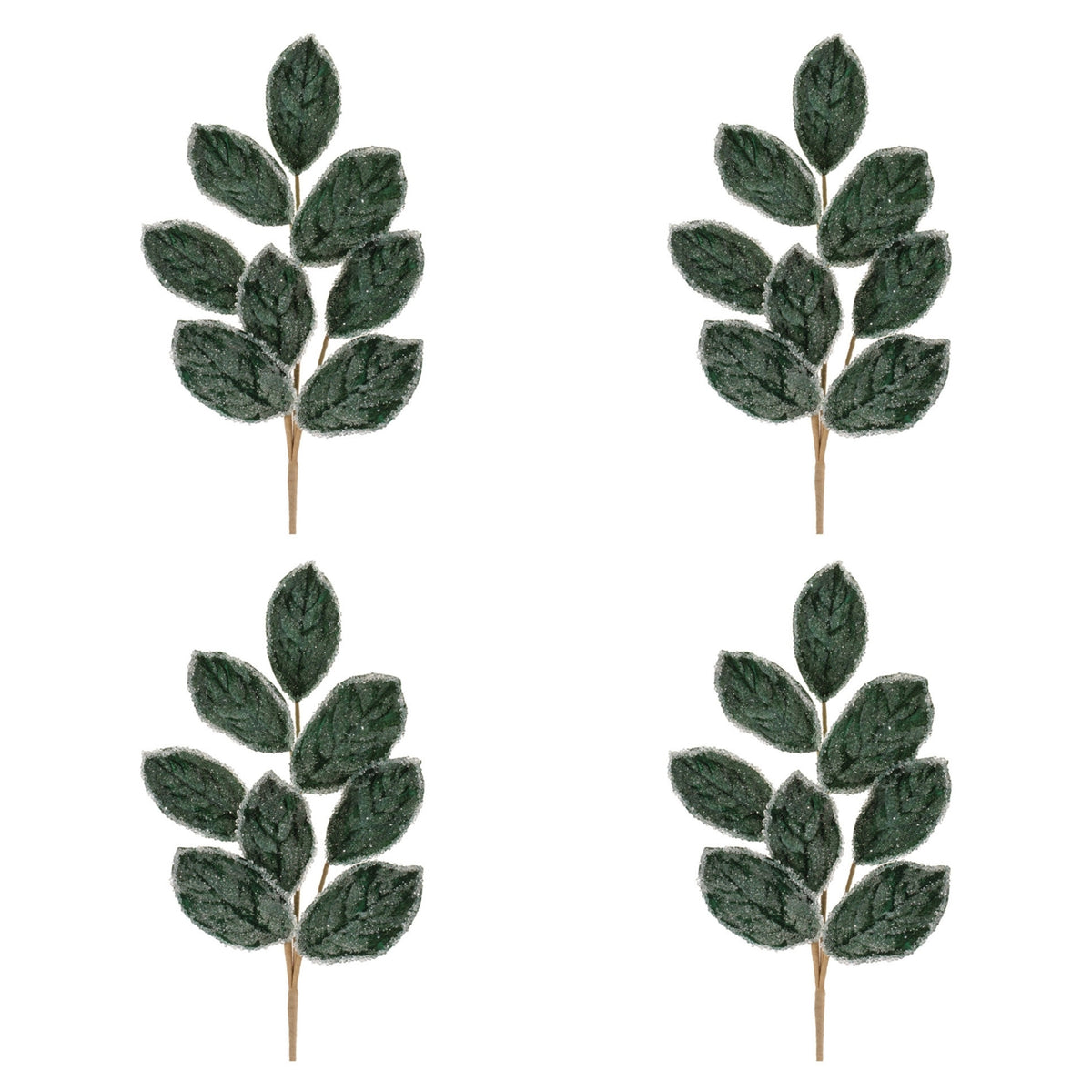 Frosted Magnolia Leaf Spray – Set of 4 - view 4