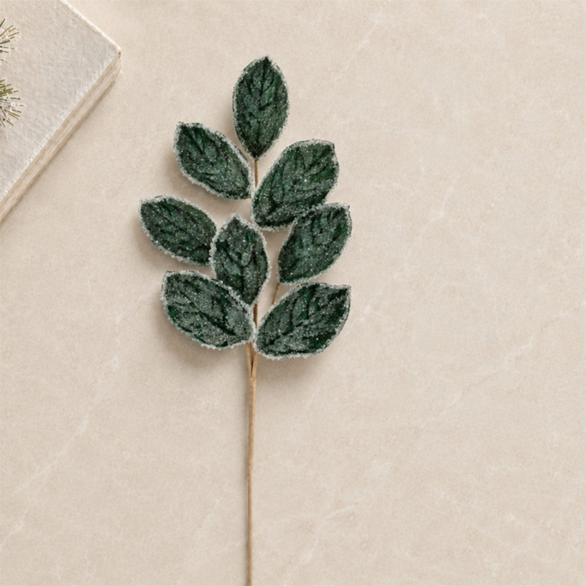 Frosted Magnolia Leaf Spray – Set of 4 - view 2
