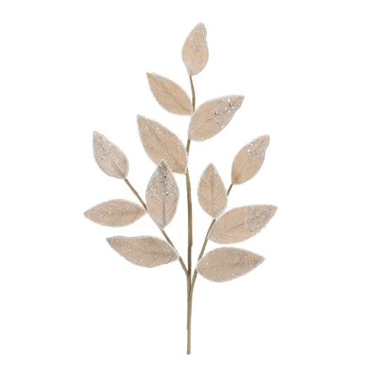 Frosted Beaded Leaf Spray – Set of 2 - view 1