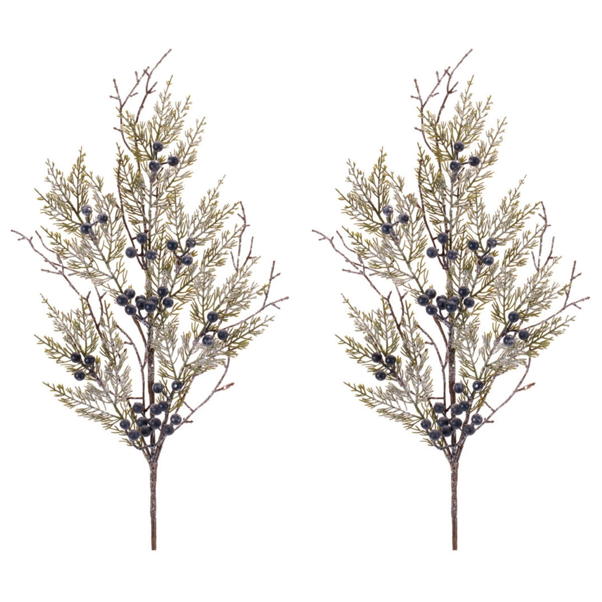 Snow-Frosted Juniper Spray – Set of 2 - view 4