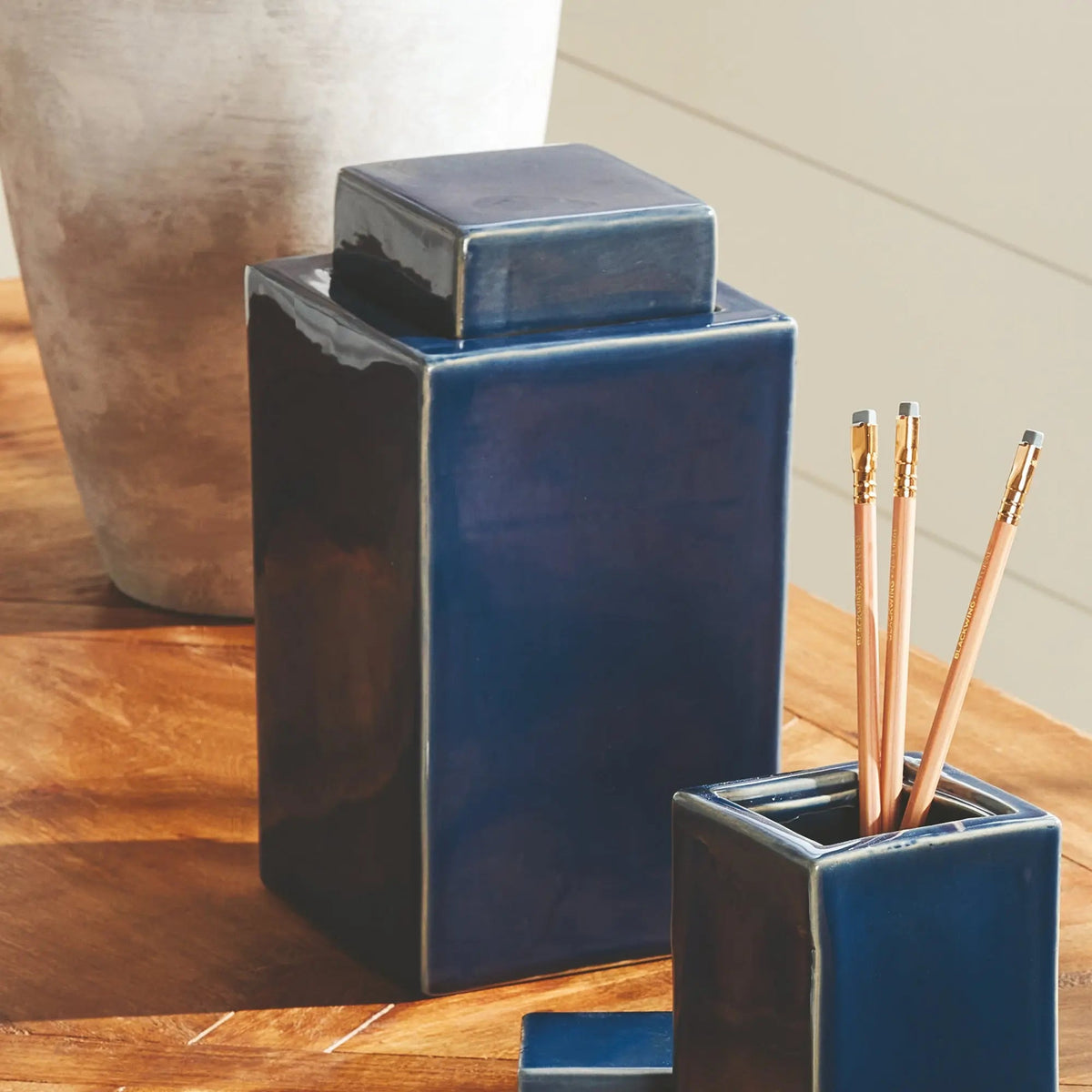 Reactive Glaze Ceramic Lidded Jar - view 28