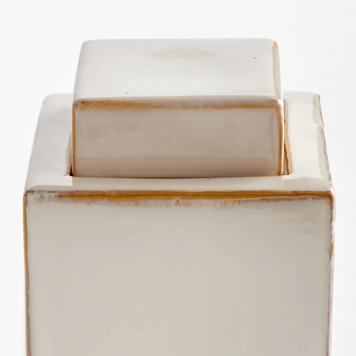 Reactive Glaze Ceramic Lidded Jar - view 2