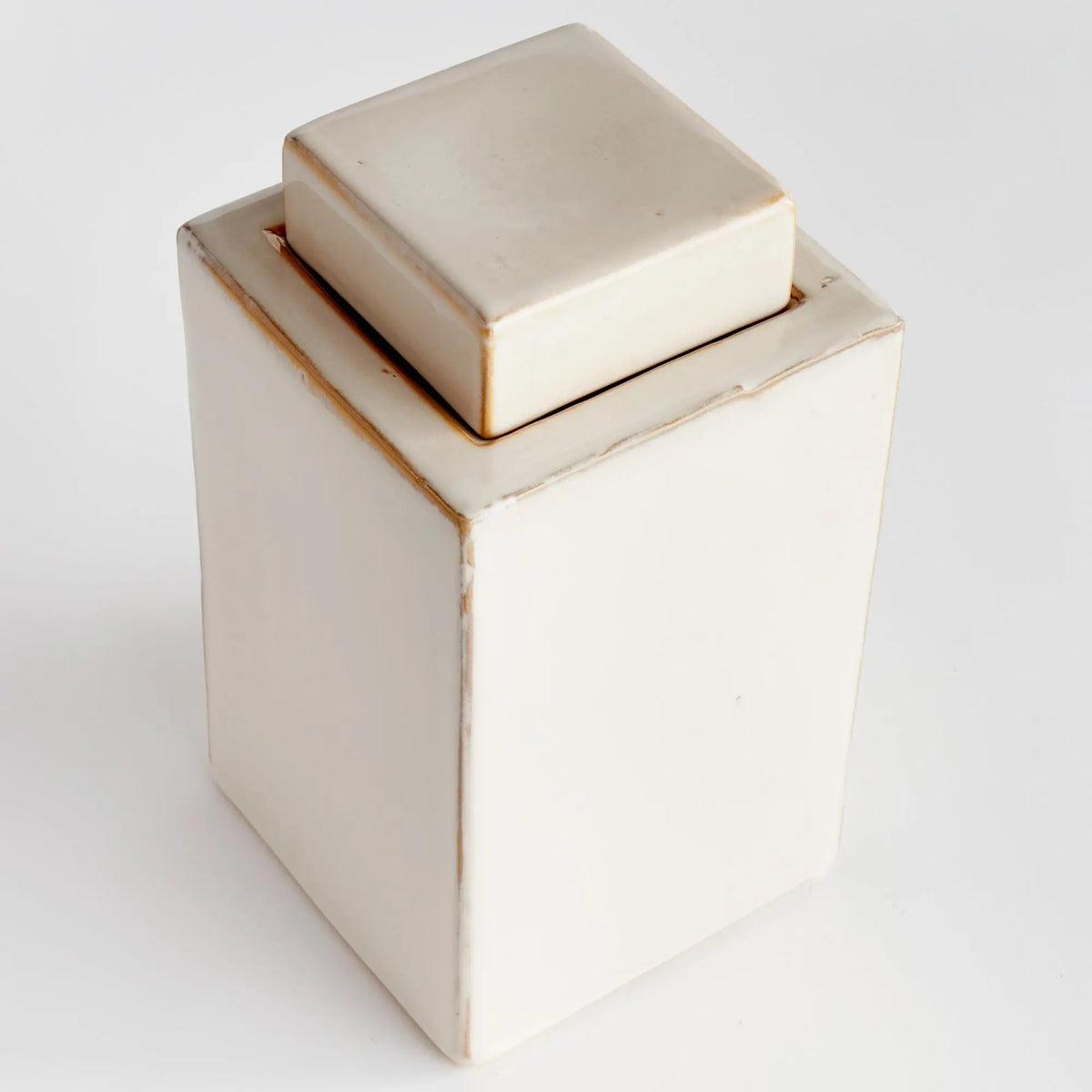 Reactive Glaze Ceramic Lidded Jar - view 3