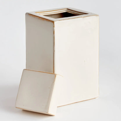 Reactive Glaze Ceramic Lidded Jar - view 4