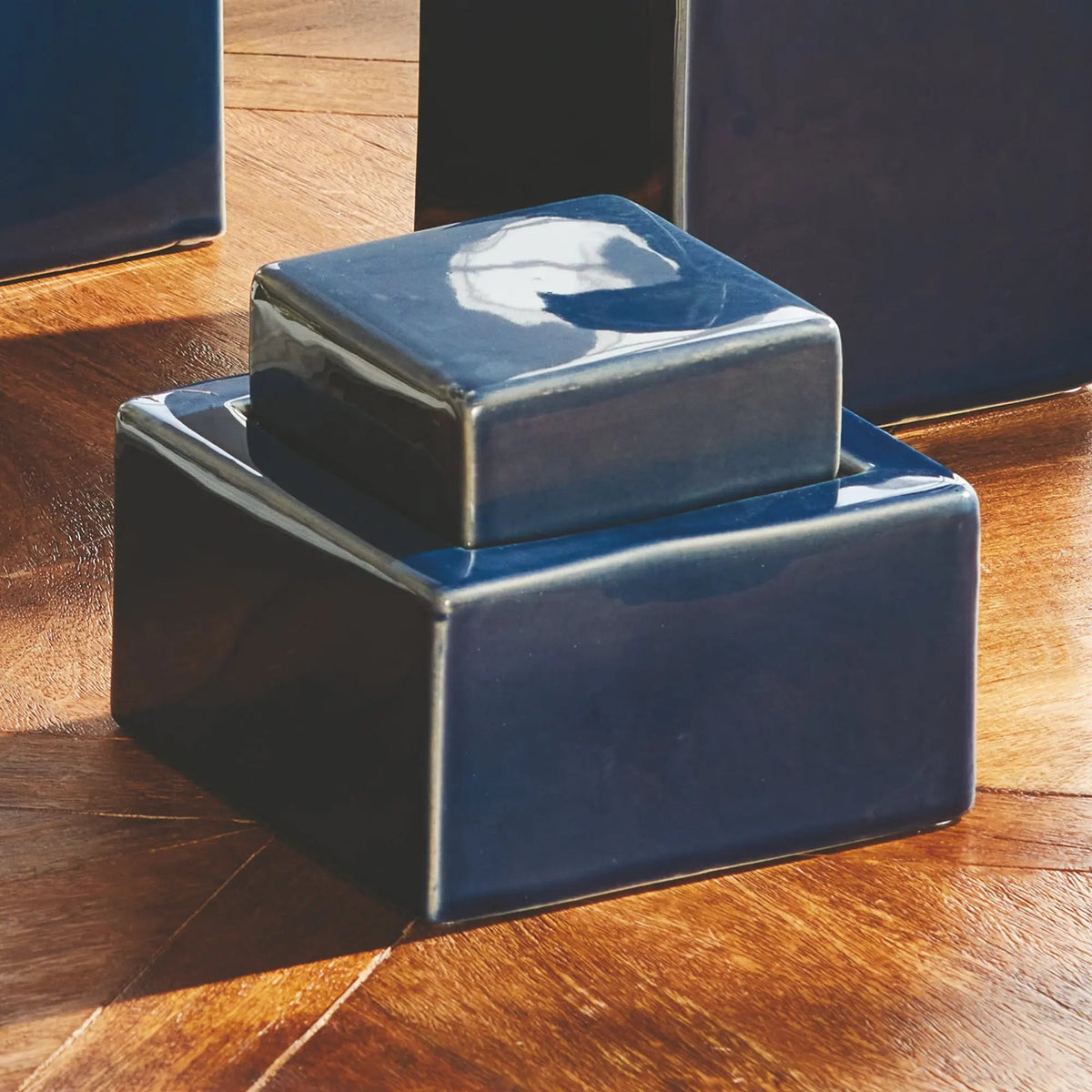 Reactive Glaze Ceramic Lidded Jar - view 15