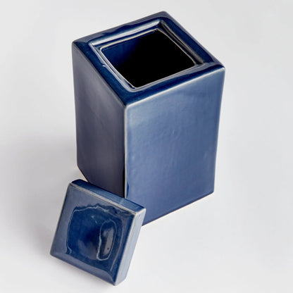 Reactive Glaze Ceramic Lidded Jar - view 14