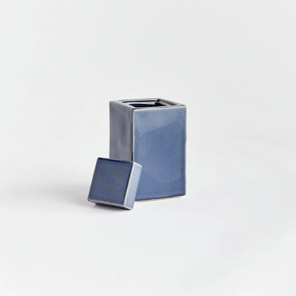 Reactive Glaze Ceramic Lidded Jar - view 38