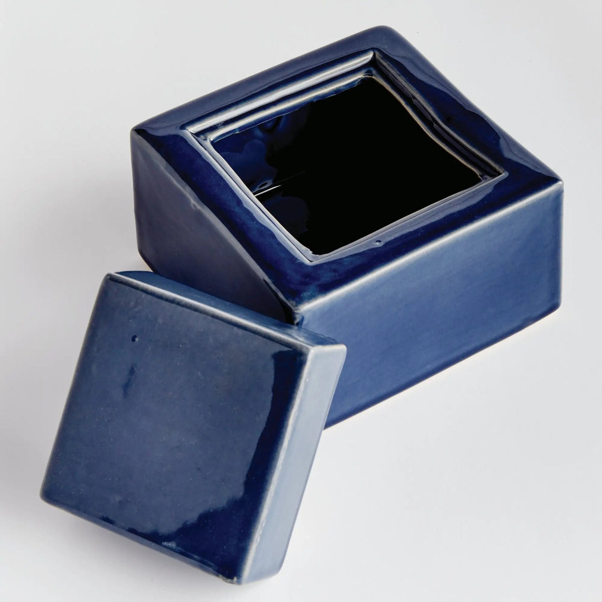 Reactive Glaze Ceramic Lidded Jar - view 6