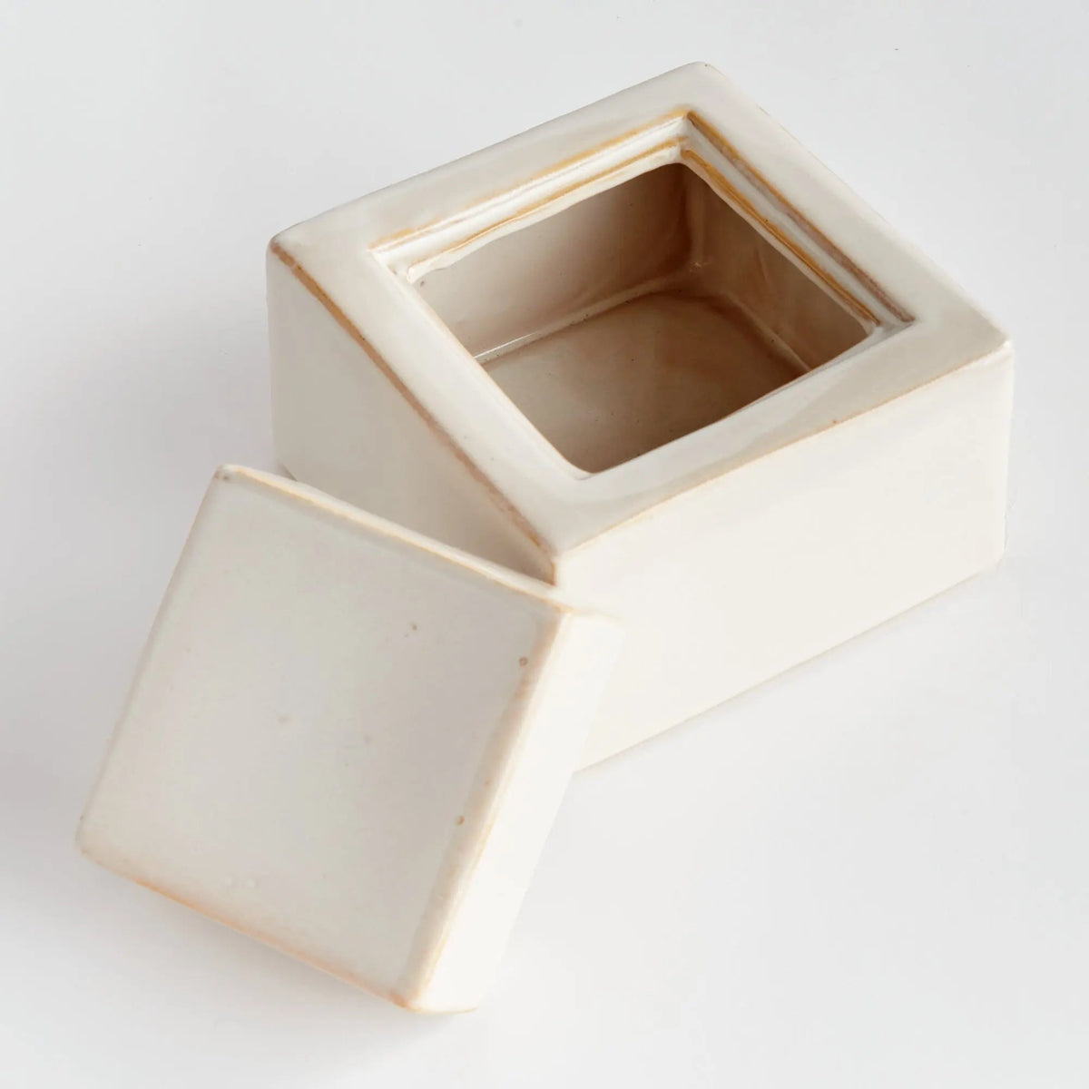 Reactive Glaze Ceramic Lidded Jar - view 10