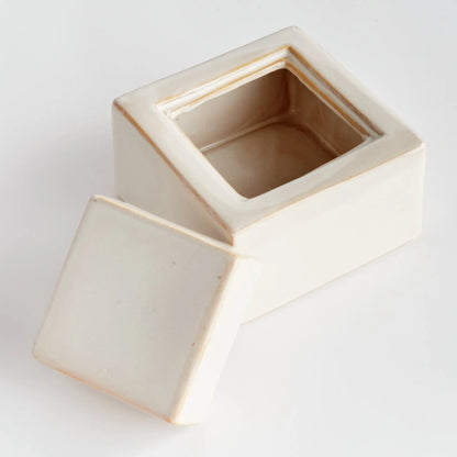 Reactive Glaze Ceramic Lidded Jar - view 10