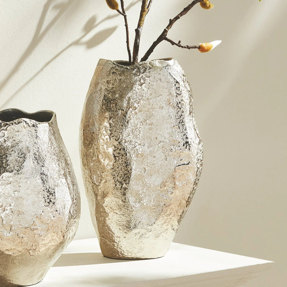 Sand-Cast Aluminum Sculptural Vase - view 5