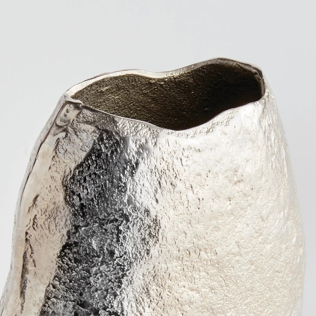 Sand-Cast Aluminum Sculptural Vase - view 2