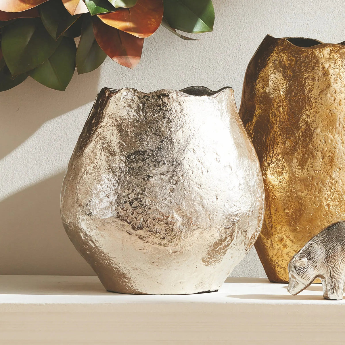 Sand-Cast Aluminum Sculptural Vase - view 14