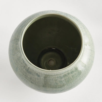 Linen-Texture Reactive Glaze Ceramic Planter - view 8