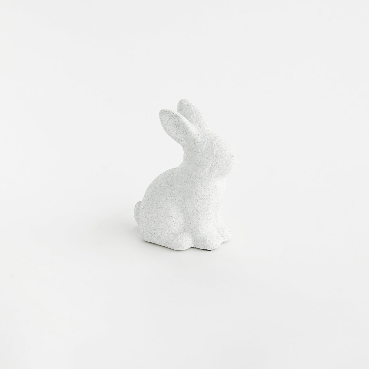 Whitewashed Concrete Sitting Rabbit – Small - view 2