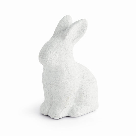 Whitewashed Concrete Sitting Rabbit – Small - view 1