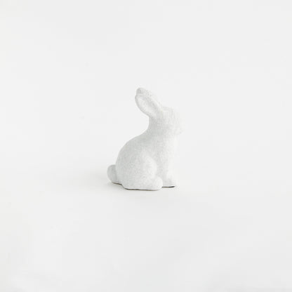 Whitewashed Concrete Sitting Rabbit – Small - view 3