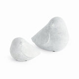 Whitewashed Concrete Bird Pair