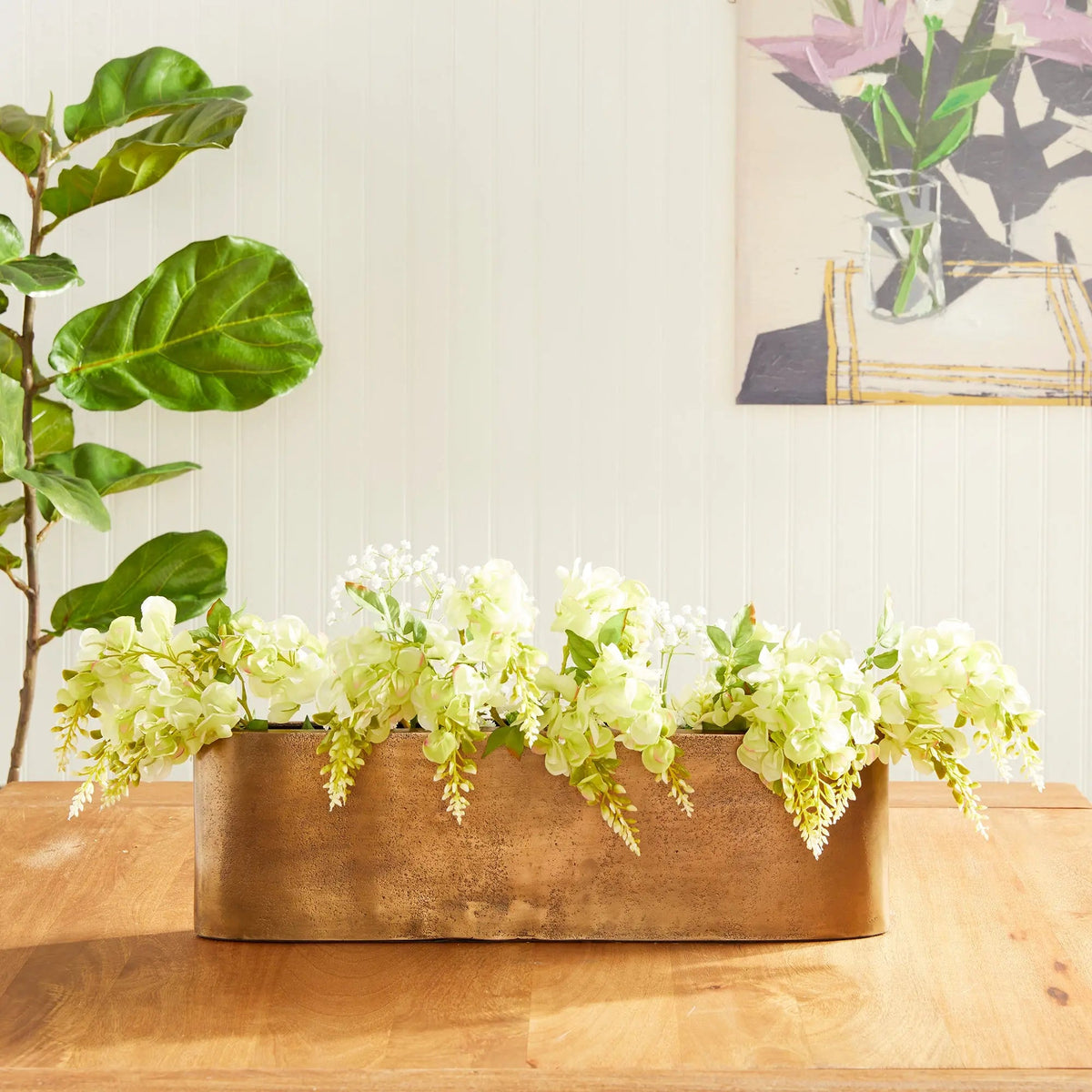 Longline Cast Aluminum Centerpiece Vase - view 8